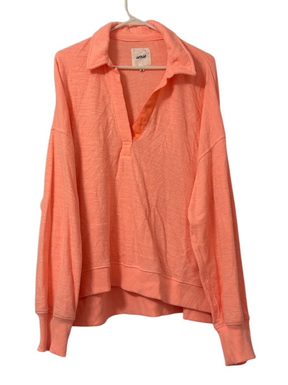 Aerie Vintage Popover Polo Lightweight Sweatshirt